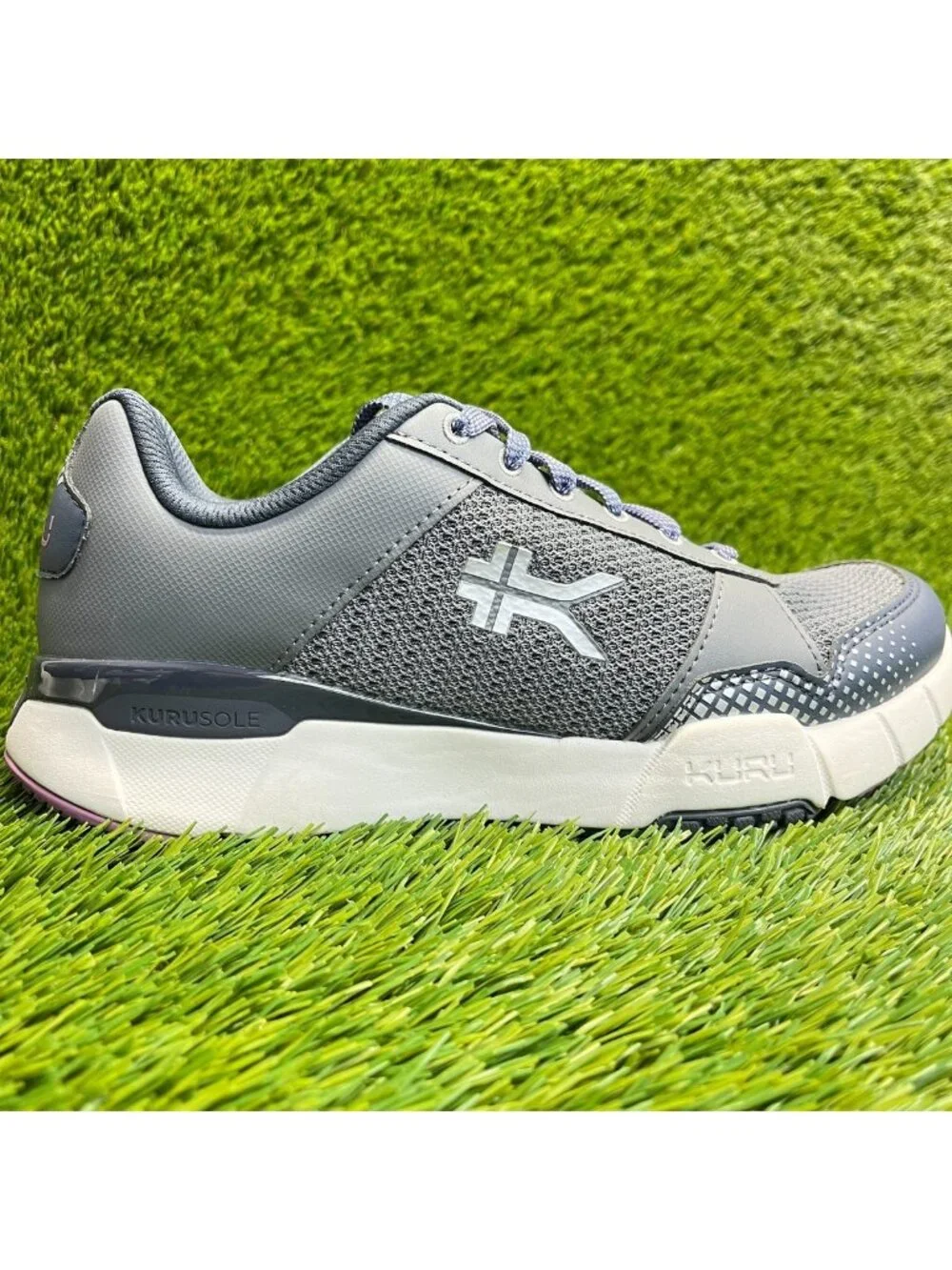 Kuru Quantum 2.0 Womens Size 9.5 Gray Purple Athletic Running Shoes Sneakers